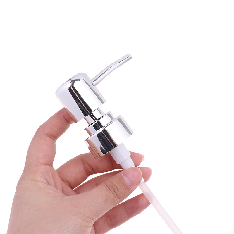 Distributeur de savon liquide de salle de bains en métal, 1 pièce, toilettes, remplacement des mains, Lotion, pompe à shampoing avec Tube en