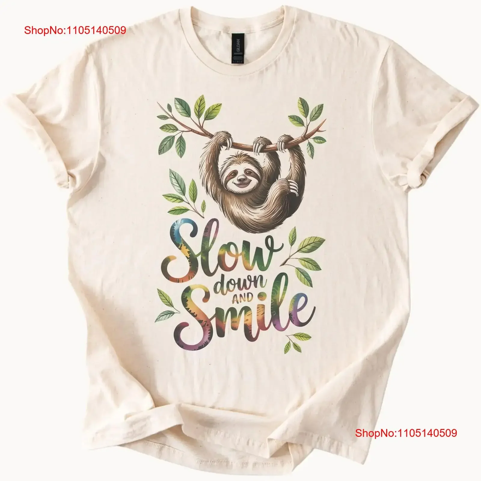 

Милая футболка с изображением ленивца, медленная улыбка, любитель животных, винтажная стираная дизайнерская одежда, универсальный топ унисекс для повседневной носки
