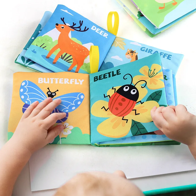 كتاب قماش ناعم للأطفال، مناسب لحديثي الولادة، لعبة التعليم المبكر لعائلة الحيوانات ثلاثية الأبعاد، هدية للأطفال، الاختيار المثالي