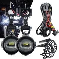 Luces auxiliares de motocicleta 40W 6000K luces antiniebla de conducción puntual para BMW R1200GS F800GS F700GS F650 K1600 luces antiniebla universales