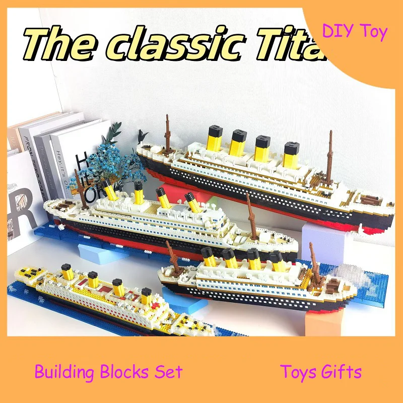 

Luxury Cruise Ship Building Blocks Toy Creative Steamship Assemble model DIY Toy Boat Construction Set Birthday Gifts