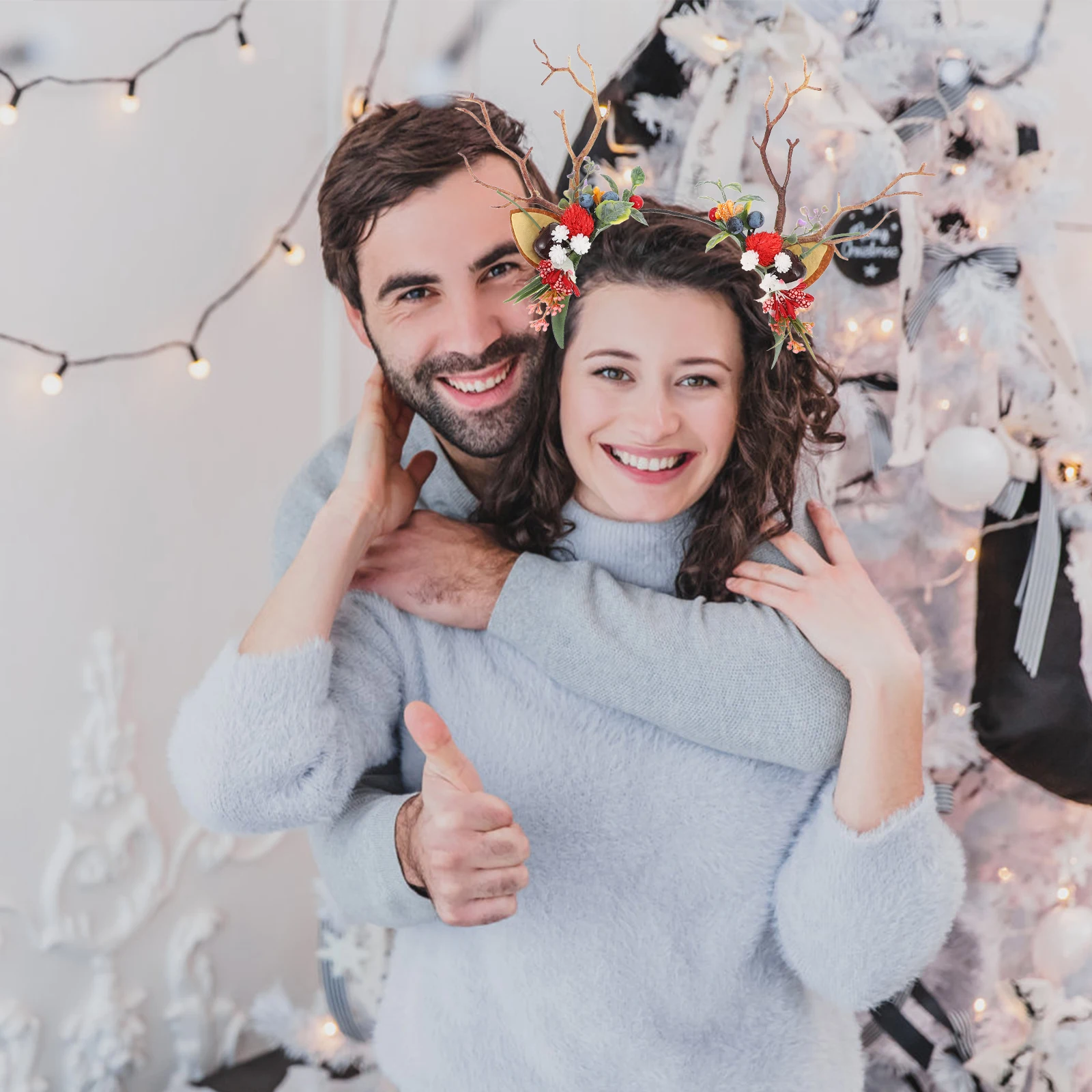 

Antler Headband Handcrafted Hair Wear Christmas Party Branch Headdress Kids Gifts Festival Accessories Hair Tools