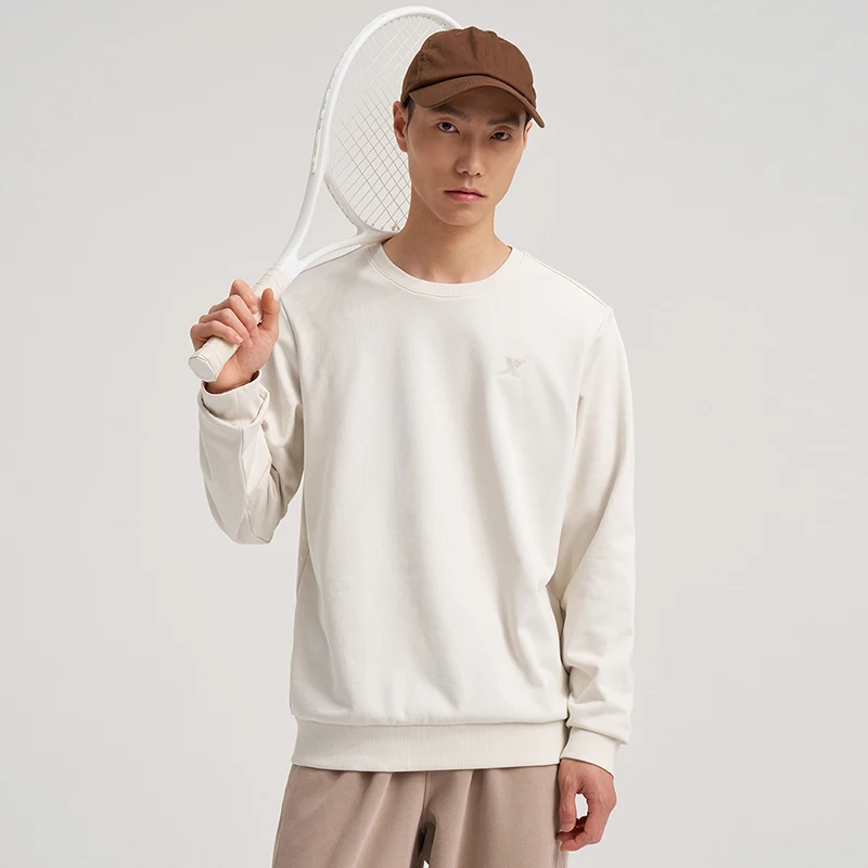 Xtep-男性用のレトロで快適なセーター,柔らかいセーター,耐久性のあるパーカー,流行のセーター,876329930155,秋,2024