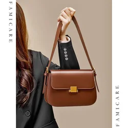 New Women Saddle Bag Female Small Wedding Flap Underarm Shoulder Bag Lady Retro Split Leather Square Box Messenger Tote Handbag