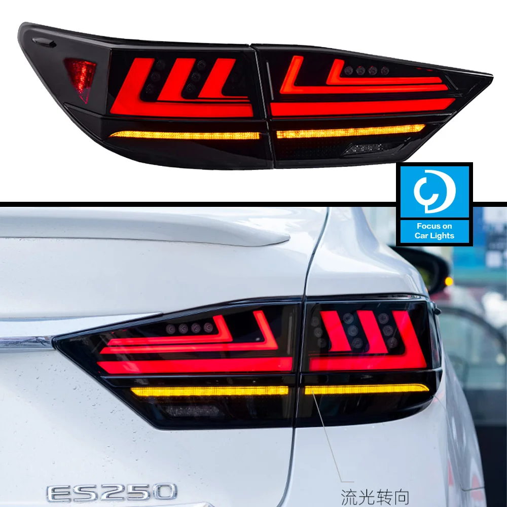 Taillights Styling For Lexus ES200 ES250 ES300h Tail Light LED DRL Running Signal Brake Reversing Parking Lighthouse Facelift