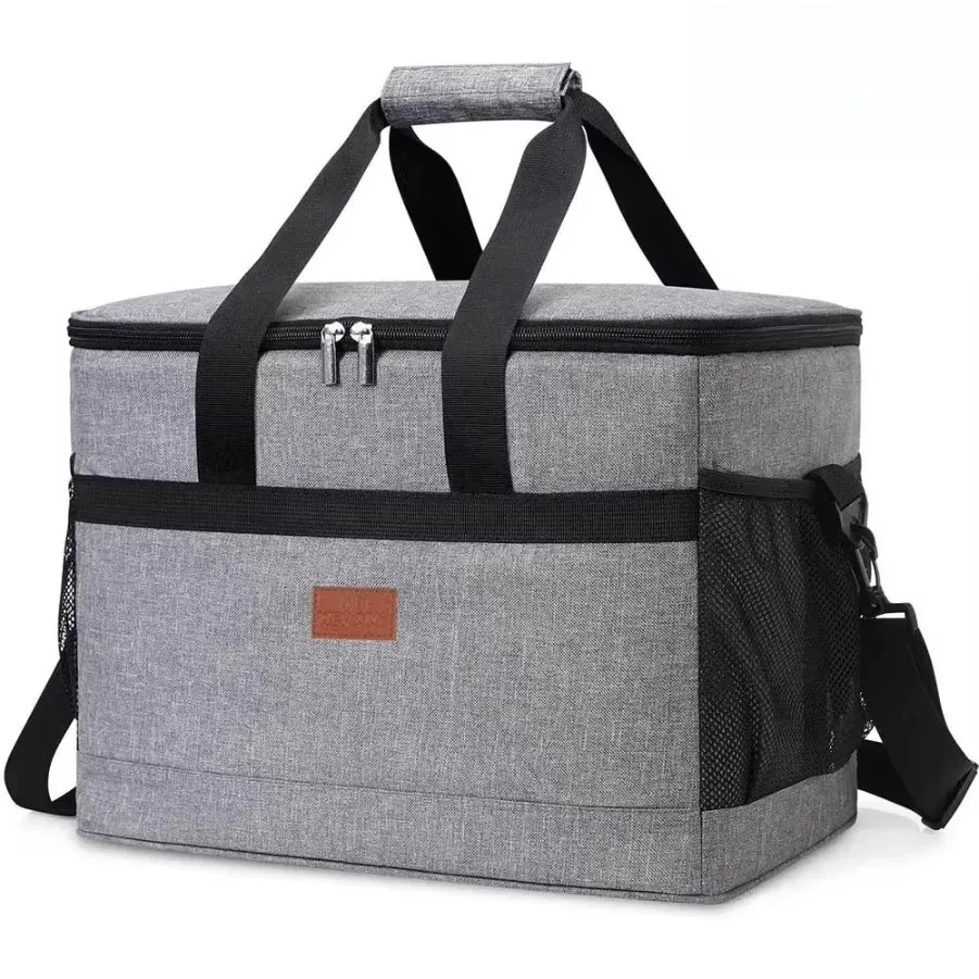 35L Soft Cooler Bag with Hard Liner Large Insulated Picnic Lunch Bag Box Cooling Bag for Camping BBQ Family Outdoor Activities