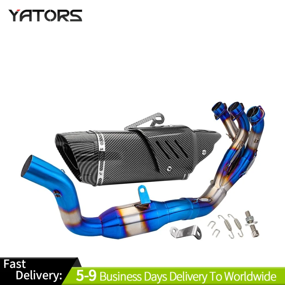 

For Yamaha MT-09 XSR900 2021-2023 Complete Exhaust System Front Pipe Muffler Tip Exhausts Pipes