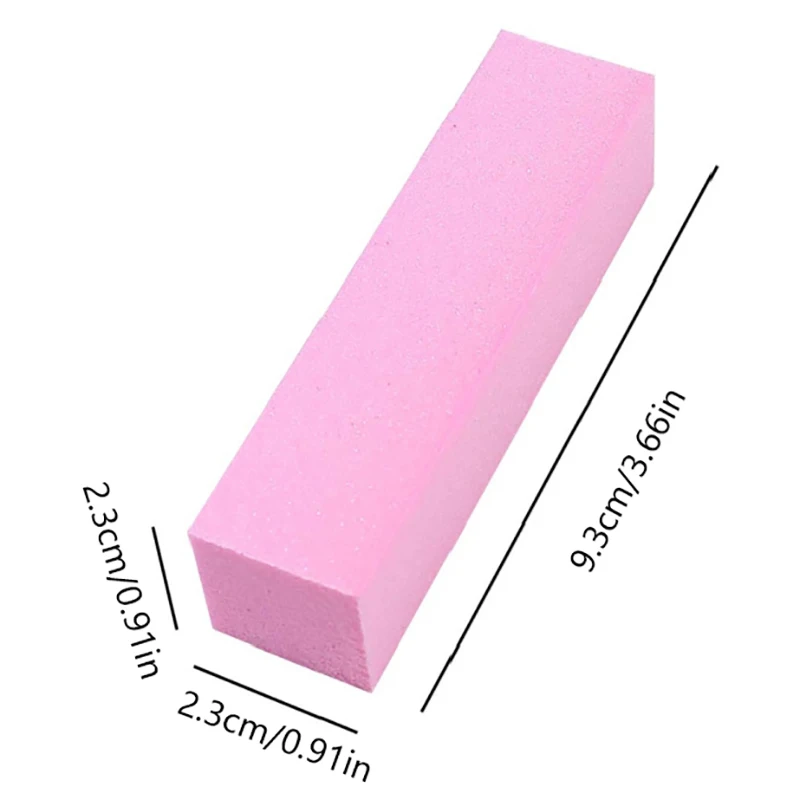 5/10 pz rosa lucidatura levigatura file Block Pedicure Manicure cura spugna Nail Art Buffer Grindig lucidatura No male Nail Art strumenti