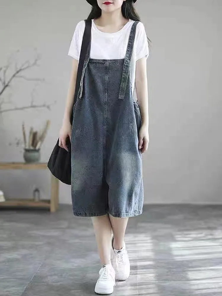 acão Jeans F Plus Size Estilo Coreano Versátil, Novo Verão 2025, Casual Modelador de Cinco Quartos