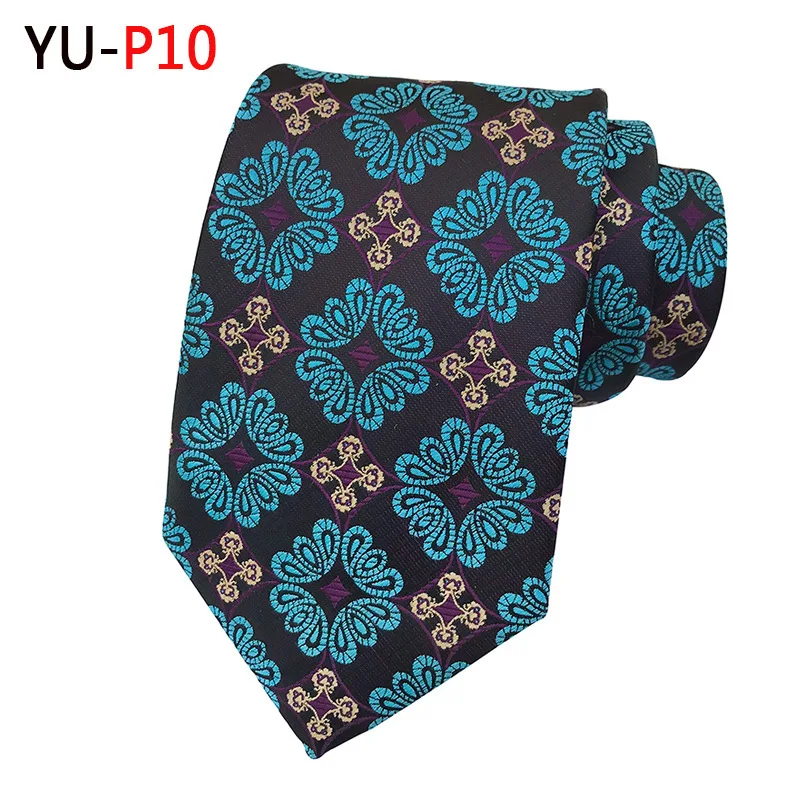 Vintage Fashion Man Silk Tie Paisley Floral Green Wedding Ties For Men Luxury Necktie Unisex Dress Shirt Collar Neckwear Cravat