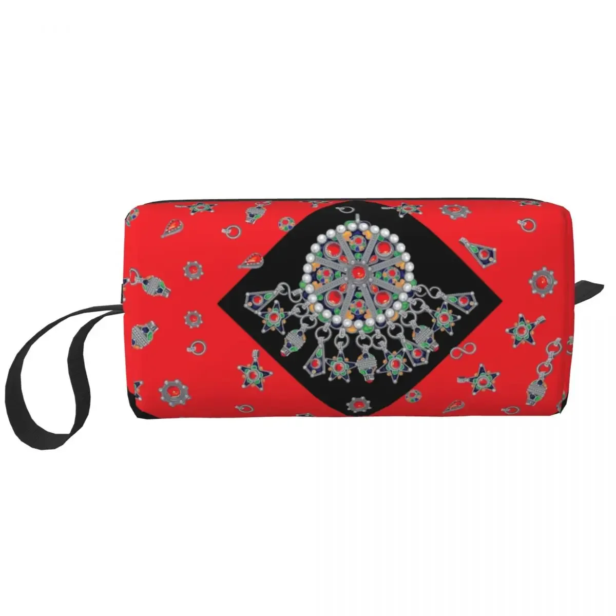 Kabyle Jewelry Africa Style Makeup Bag Women Travel Cosmetic Organizer Fashion Amazigh Berber Ethnic Storage Toiletry Bags