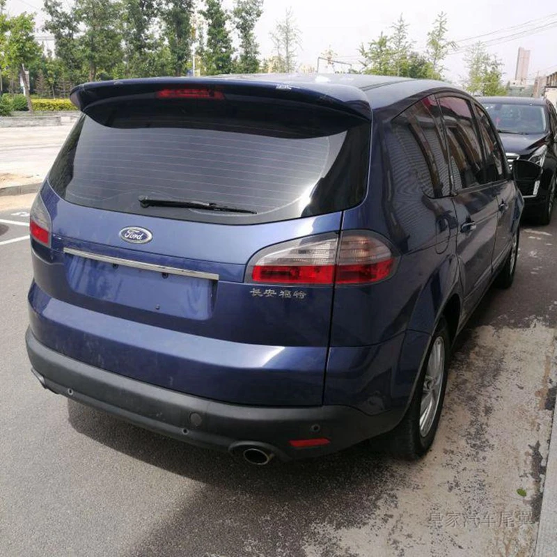 For Ford S-max Spoiler High Quality ABS Material Car Rear Wing Primer Color Rear Spoiler For Ford S-max Smax Spoiler