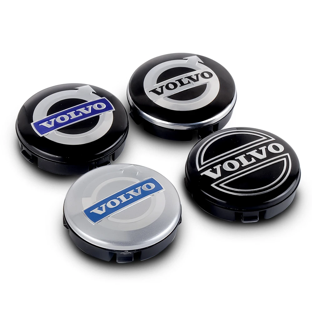 4 Uds 64MM tapas centrales de rueda de coche cubiertas de cubo insignia para Volvo Rdesign AWD C30 C70 S40 S60 S70 S80 S90 V40 V50 V60 V70 V90 XC40