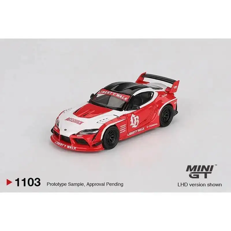 

PreSale MINIGT 1103 1:64 LBWK LB WORKS Toyota GR Supra Red White Collection Toys Diecast Car Model