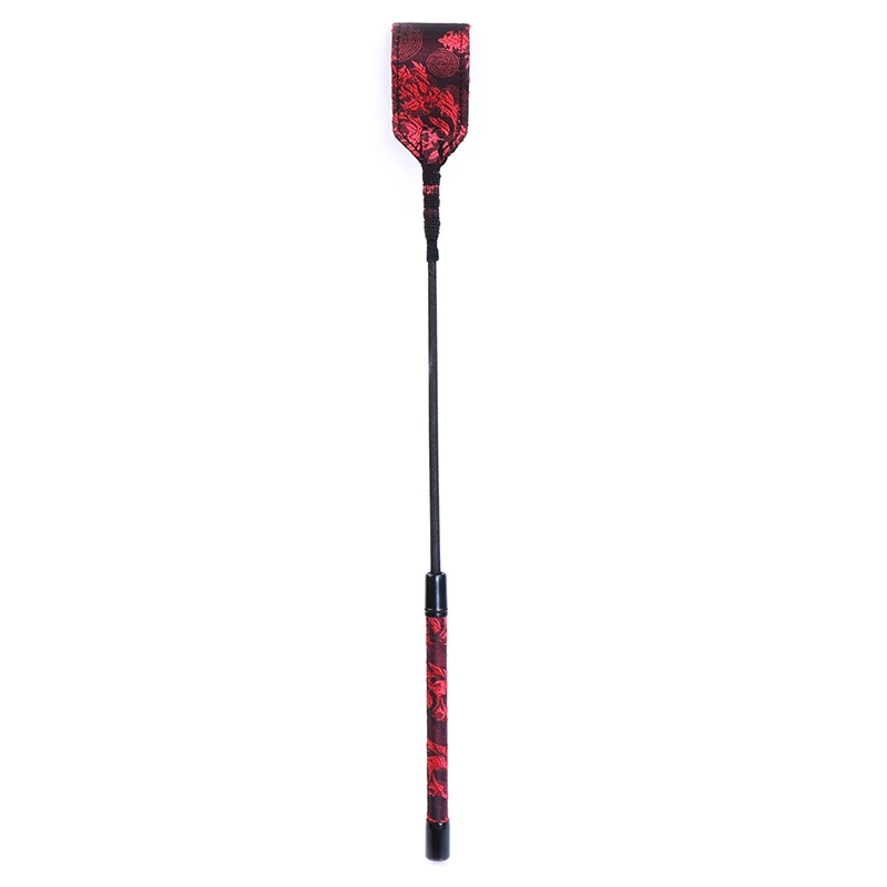 Estilo chinês longa reta equitação colheita Flogger Paddle, chicotes de adestramento do treinamento do cavalo, Top, barrete, 48cm