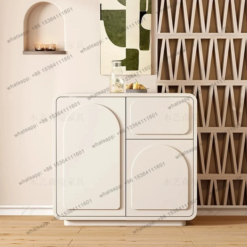 

yj21 Light luxury creative entrance cabinet foyer entry shoe cabinet cream style dining side storage simple living room partitio