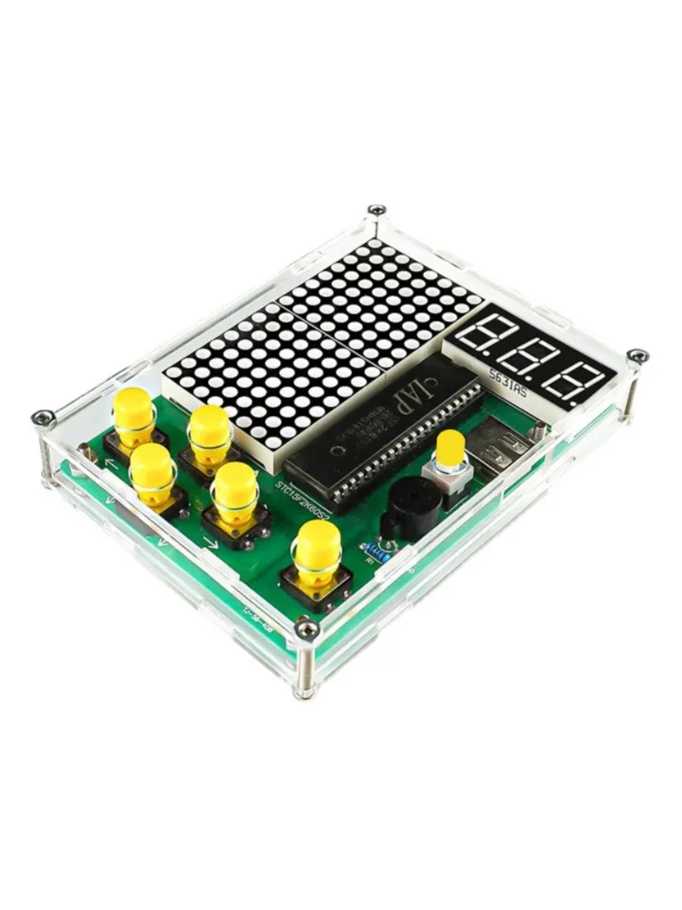 Zestaw Elektroniczny DIY do Tworzenia Pikselowych Gier, Zestawy do Ćwiczeń Lutowania, DIY Gra Wyścigowa Wężyk Samolot, Mikrokontroler 51, Zabawny Zestaw do Lutowania — zdjęcie produktu 6