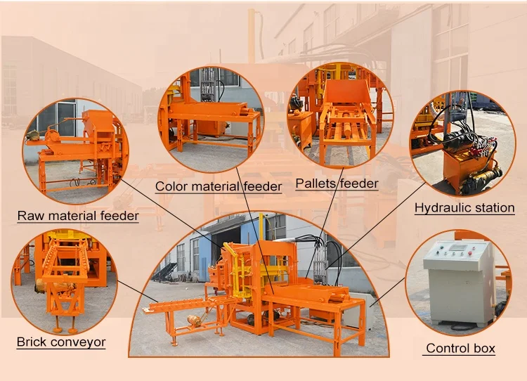 QTF3-20 Color Interlock Paver Cement Block Brick Making Machine Forms Beton Hollow Block And Paver One Free Mould 680-530mm
