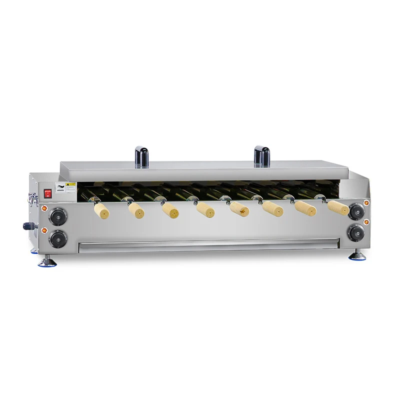 8-Piece Electric Automatic Chimney Cake Stove Conical Roller Toaster, Chimney Cake Baker