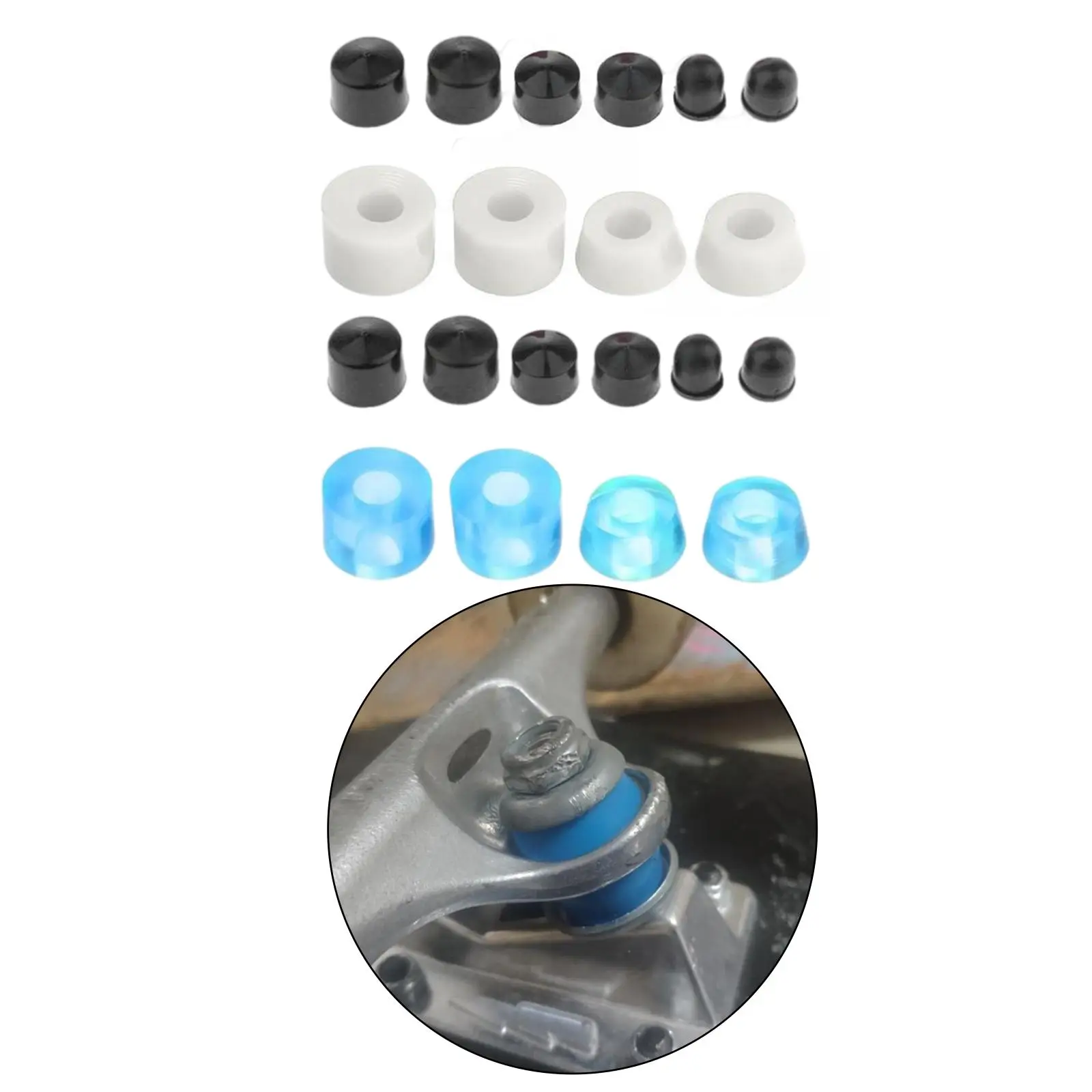 20pcs Skateboard Wheels Kit Bushing Flash PU Roller Skate Wheels for Outdoor