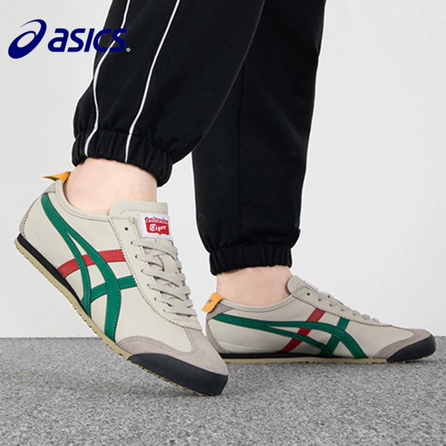 Bantalan asli uniseks Asics Onitsuka Tiger MEXICO 66 dengan sepatu tali sepatu sepatu Asics Tiger Onitsuka sepatu Pria Wanita AliExpress