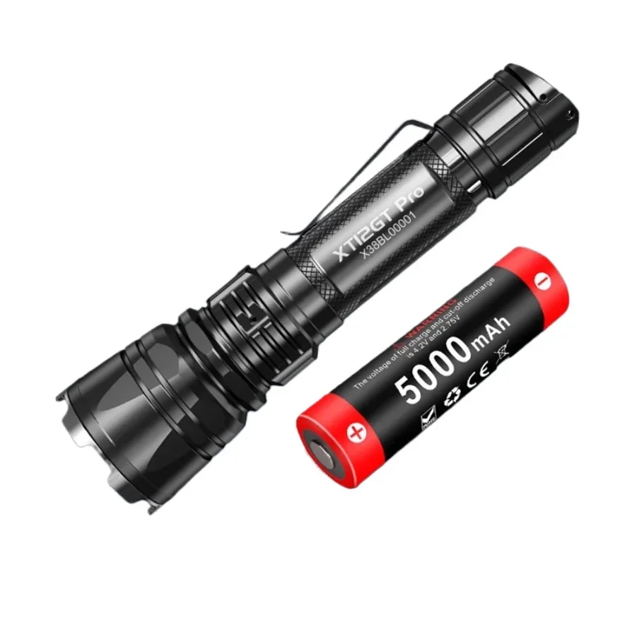 KLARUS XT12GT PRO Tactical Rechargeable LED Flashlight Luminus SFT40 1600LM Torch Light with 21700 Battery for Search Camping