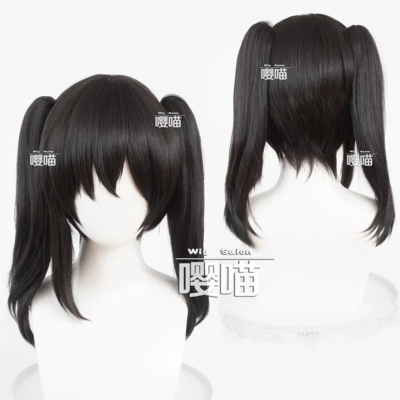 2025 aaa Anime Cosplay Wig Short Black Ponytail Clip Nico Yazawa Heat Resistant Synthetic Hair Halloween Wigs +