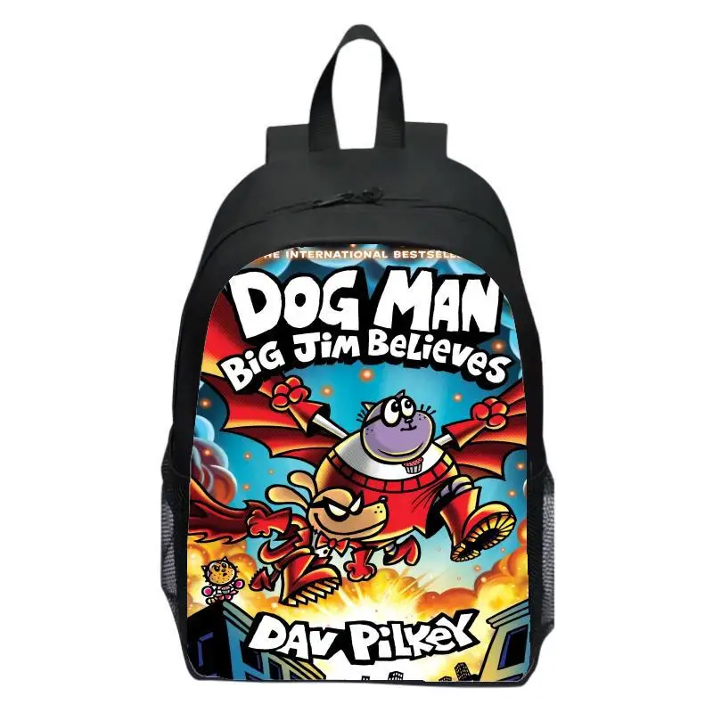 Ransel Anak Dog Man Detective Dog Ransel Fashion untuk Siswa Sekolah Dasar, Menengah, dan Menengah Atas