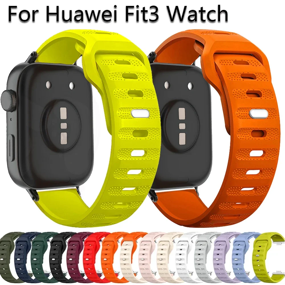 Pulsera de silicona para Huawei Watch Fit 3, Correa de reloj deportivo, accesorios de pulsera