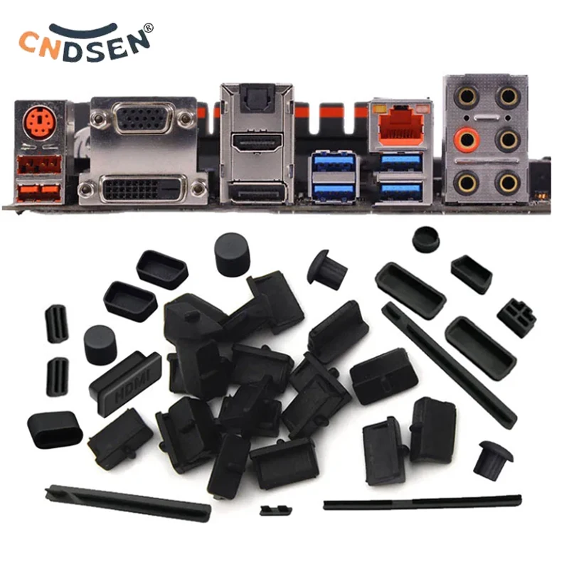 1/2/5/10 sztuk silikonowy notatnik wtyczka przeciwkurzowa podwozie płyty głównej osłona pyłoszczelna Port USB interfejs HDMI RJ45 wodoodporny korek