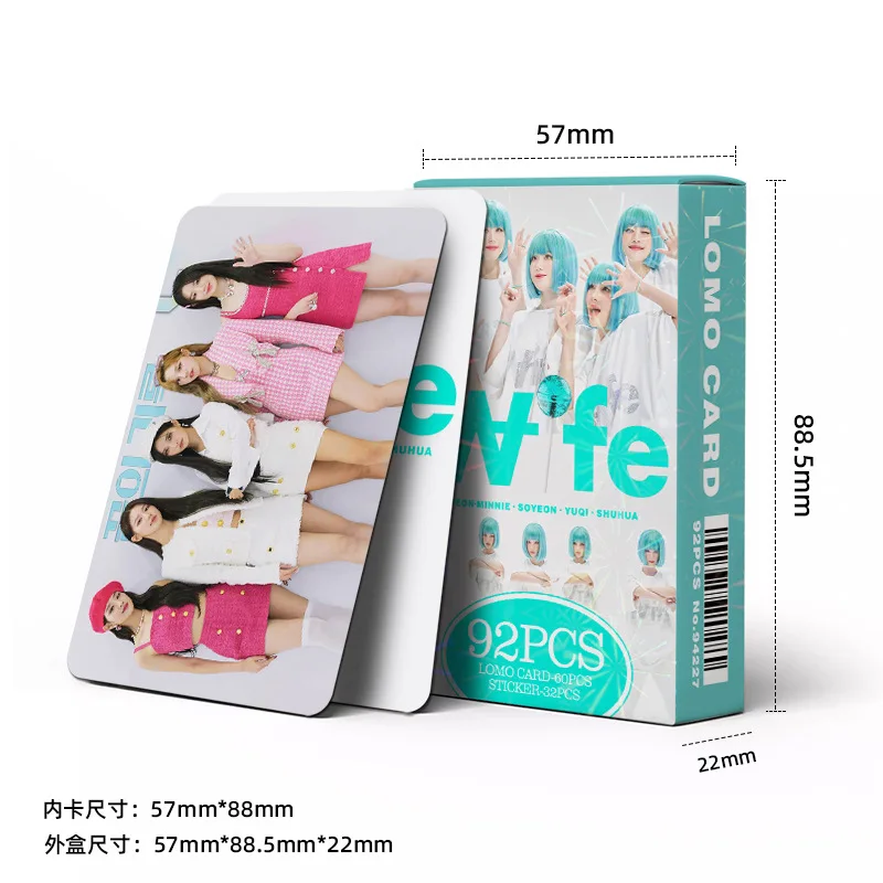 92pcs/BoxKpop GIDLE New Song Wife Photocards MIYEON MINNIE SOYEON Single lomo cards for boys girls gifts