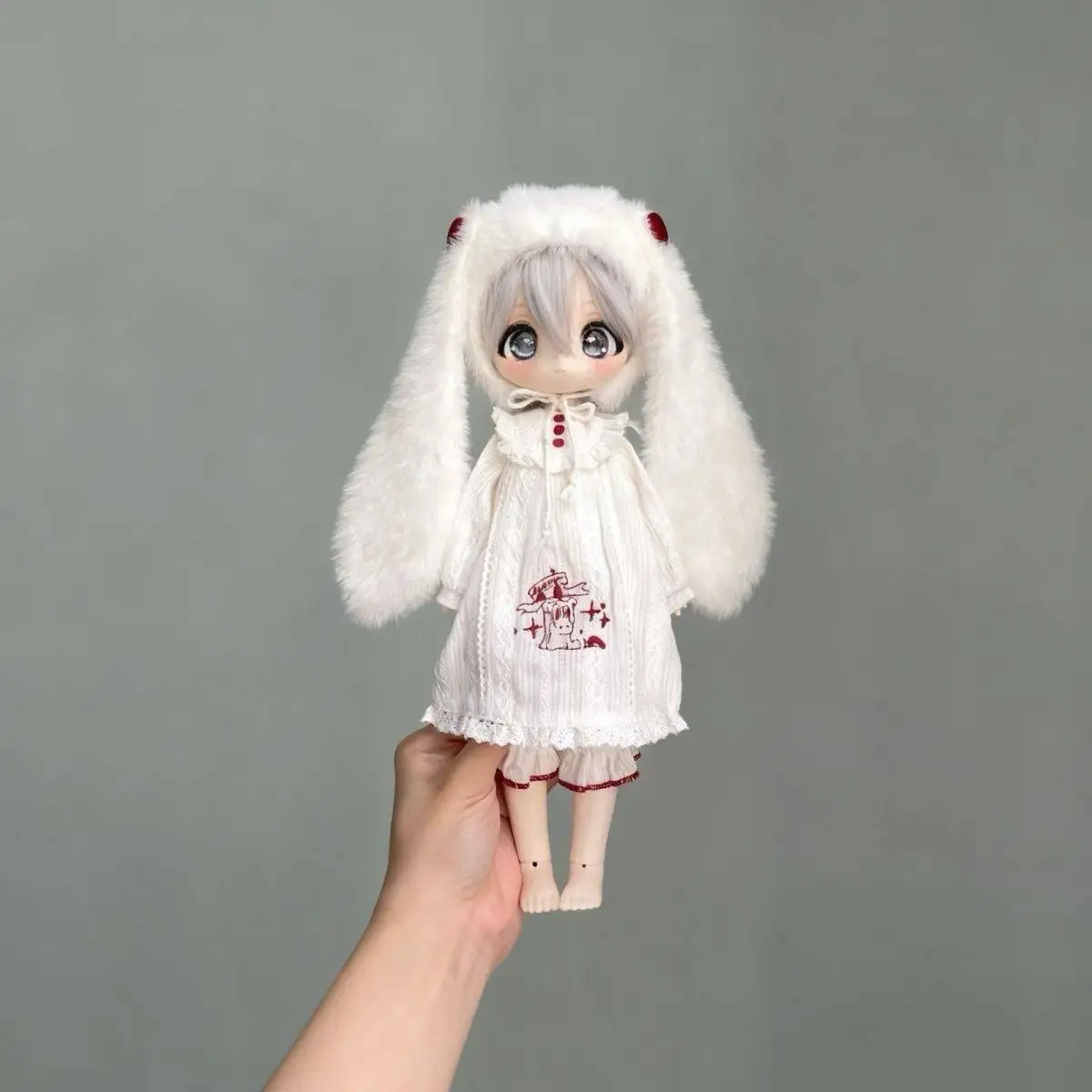 

OB11 Clothes Set Dress + Hat +Shorts Cute Rabbit Pajamas Outfit For P9 YMY GSC OB11 Body 1/12 Doll Clothing Accessories A0002