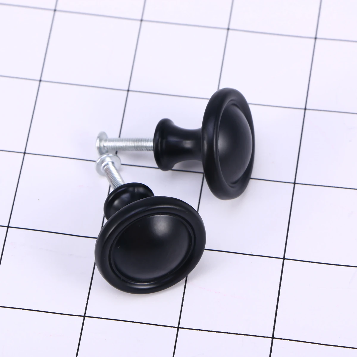 

25 PCS Drawer Pulls Furniture Door Handle Cabinet Round Knob European Style Black