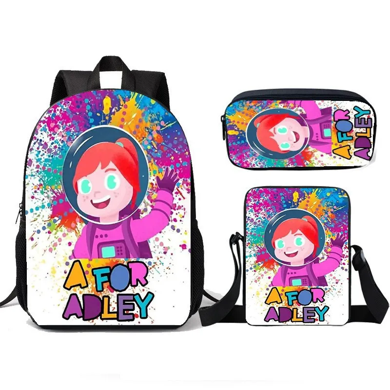 

Harajuku Popular astronaut 3D Print 3pcs/Set pupil School Bags Laptop Daypack Backpack Inclined shoulder bag Pencil Case
