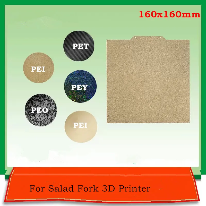 

Двусторонняя текстурированная/гладкая PEI PET PEO гибкая магнитная печатная пластина из пружинной стали 160x60 мм для салатниковидных вилок (PEI Build Plate)