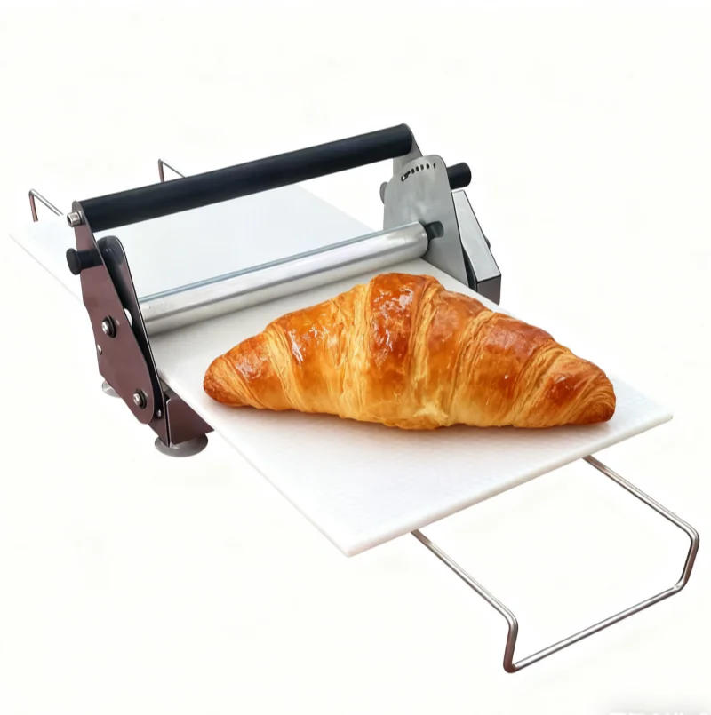 Commercial Dough Sheeter for Household Use-Desktop Puff Pastry Bread Crescent Roll Dough Rolling Machine for Nuts