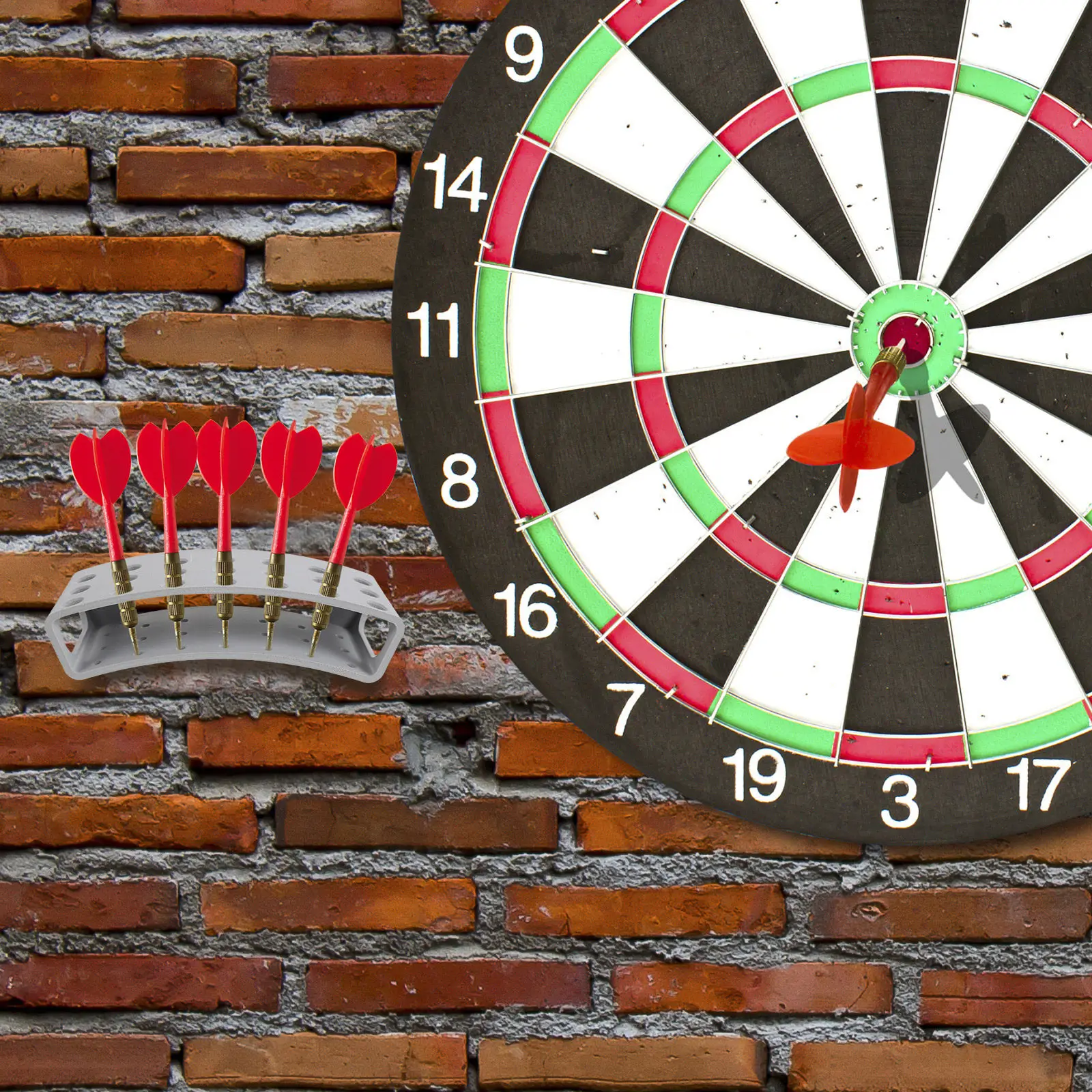 

Dart Holder for Wall Plastic Display Rack 21 Stylish Modern Space Saving Mountable Stand for Game Room Office Bar Dart