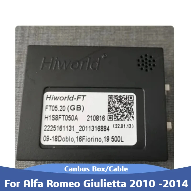For Alfa Romeo Giulietta 2010-2014 Canbus Box Adapter with Wiring Harness Cable for Android Car Radio Fiat Compatibility
