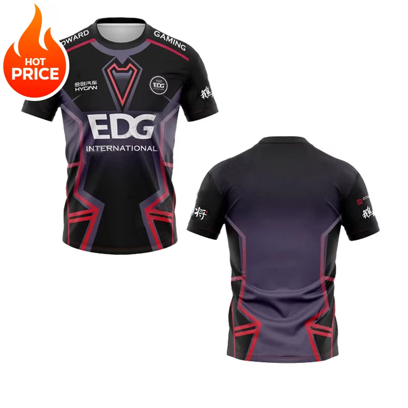 Valorant E-sports Competition EDG Club Uniform 2024 New VCT Training Jersey Sports Short-sleeved T-shirt with Customizable ID