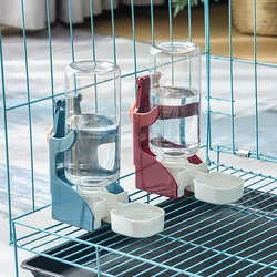 Pet hanging automatic water fountain automatic cage hanging water fountain automatic water refill anti-knock over water bowl