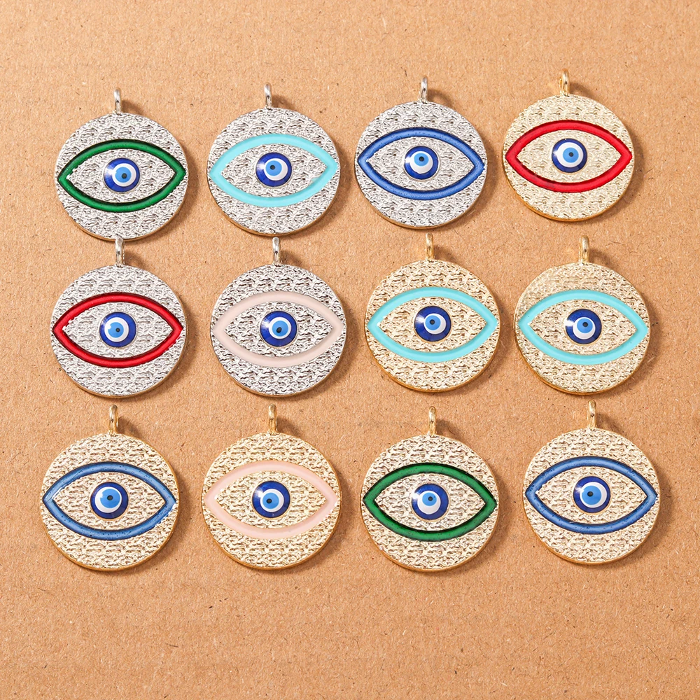 

10pcs Alloy Enamel Eyes Charms Pendant for Jewelry Making Necklace Earrings DIY Handmade Accessories Supplies