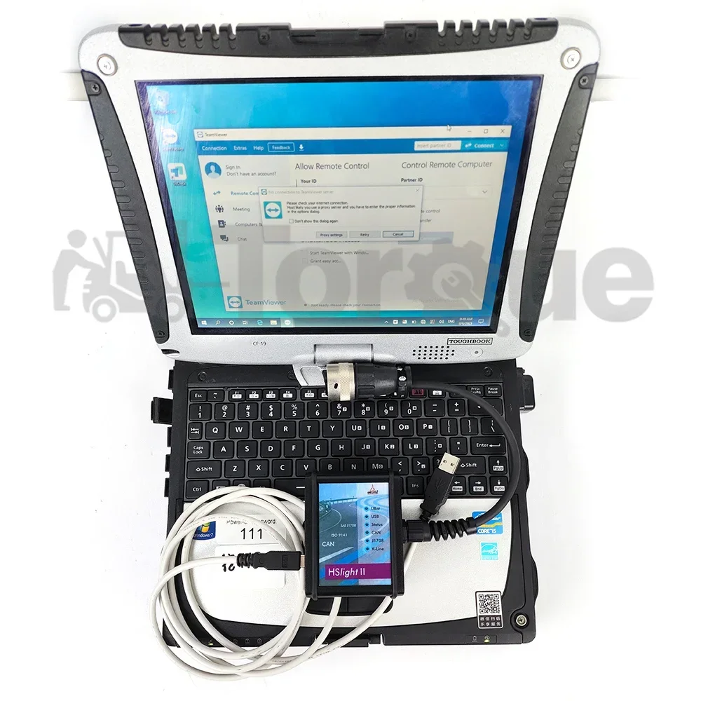 Untuk deutz Kit diagnterstik otomatis (Hs Light) untuk deutz Diagnostic untuk Ford Hs Light II 2000 program + CF19 Laptop/Tablet