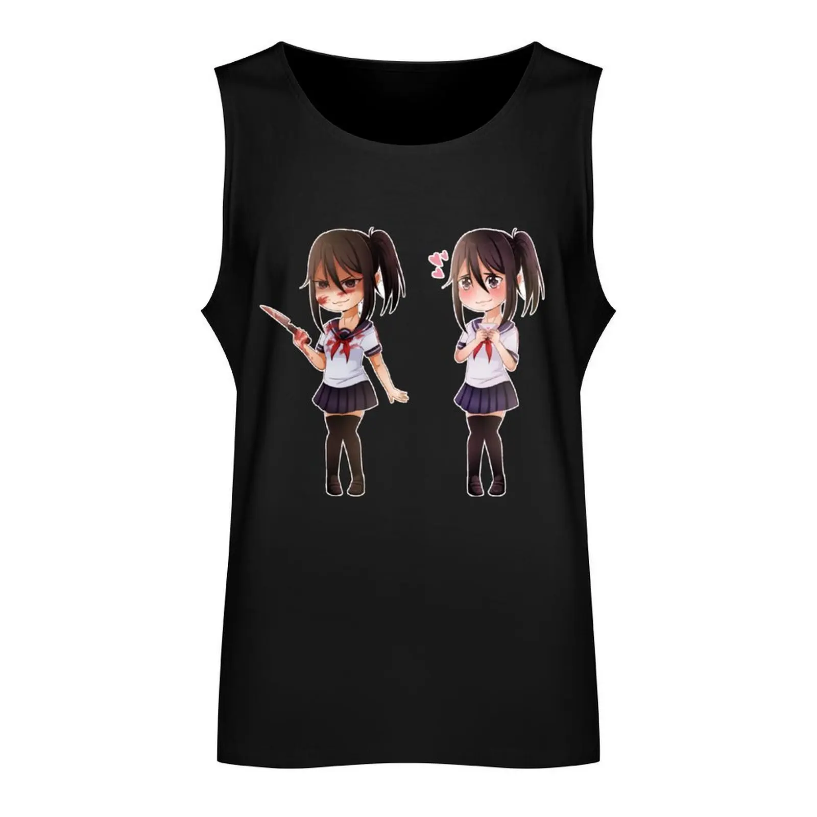 Yandere Chan - BOTH Tank Top sleeveless jackets Men's gym clothing