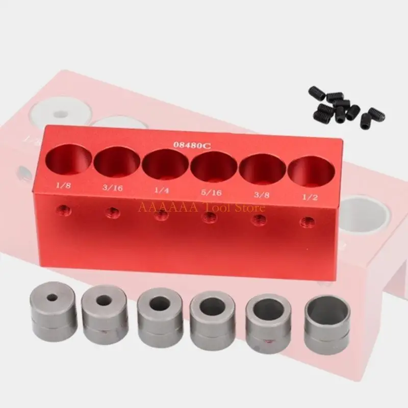 A2BE Woodworking Drill Guide Hole Puncher for Round Joinery Need