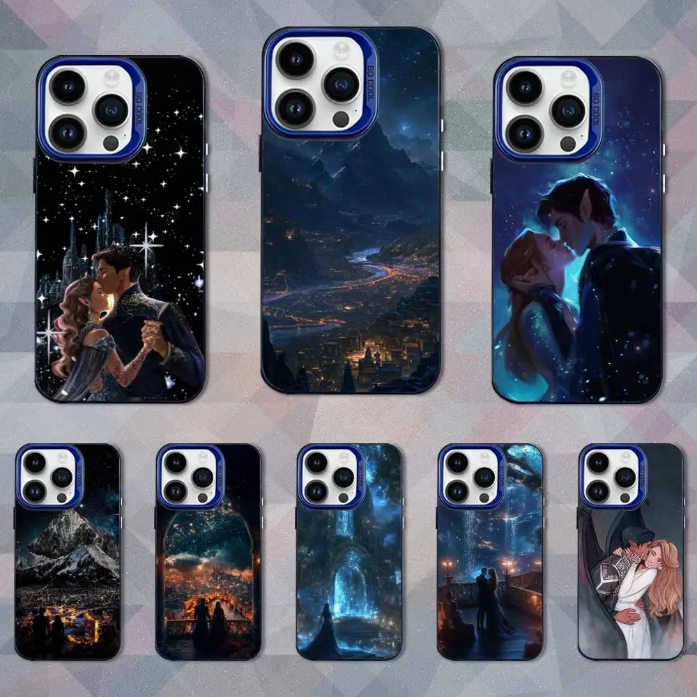 

A COURT OF MIST AND FURY Phone Case For iPhone 16,15,14,13,12,11,Mini,Pro,SE,MAX Blue Matte Silicone Cover