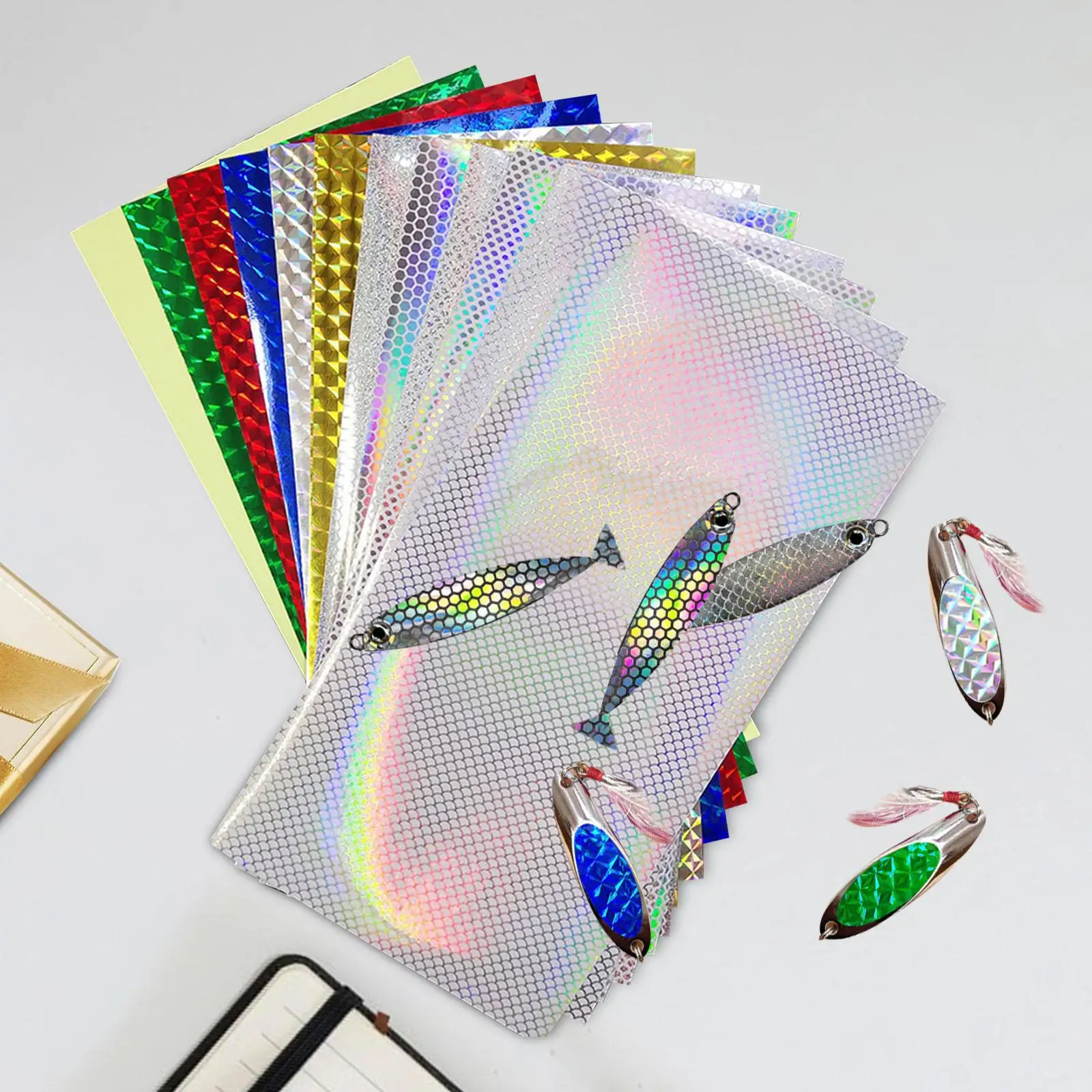 12x ملصقات صيد مضيئة لمعالجة المياه العذبة الصلبة