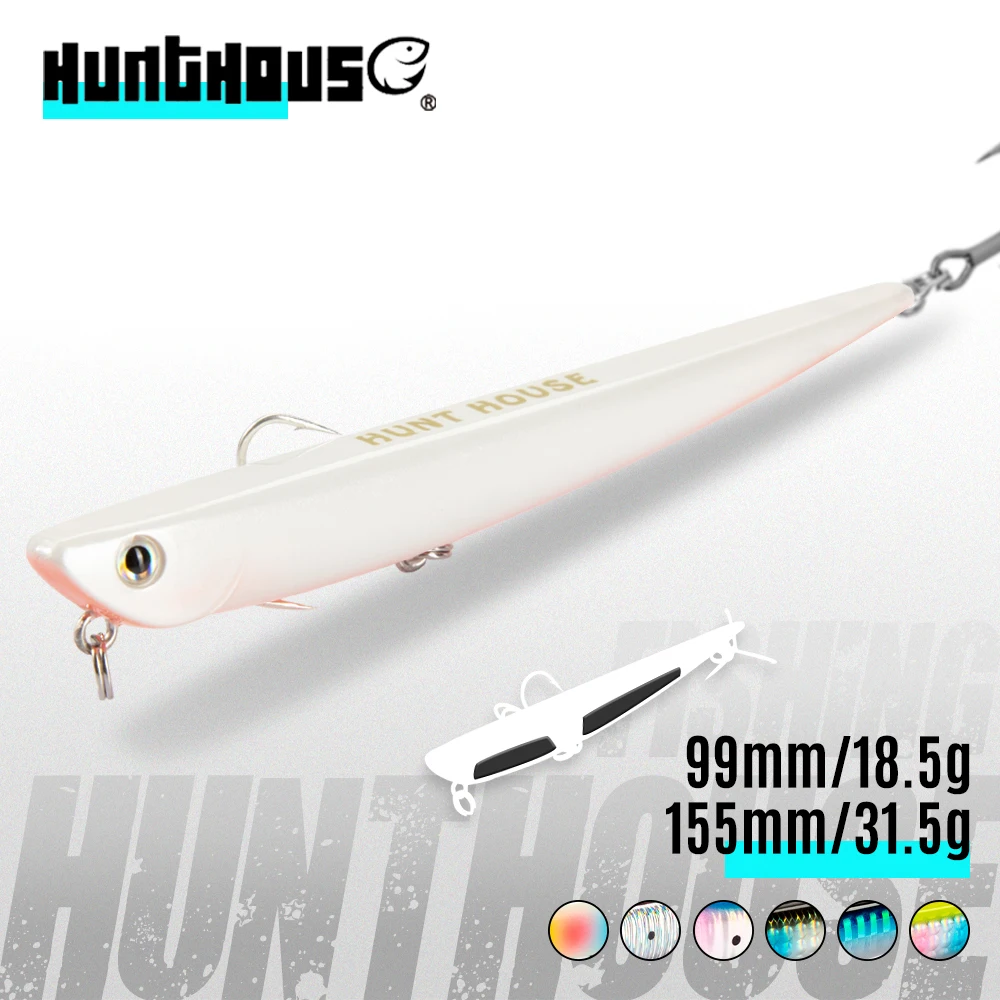 

Рыболовные воблеры Hunthouse, рыболовная приманка, рыболовная приманка, твердая приманка для плавания, рыболовная снасть для морской рыбы, 99 мм, 155 мм