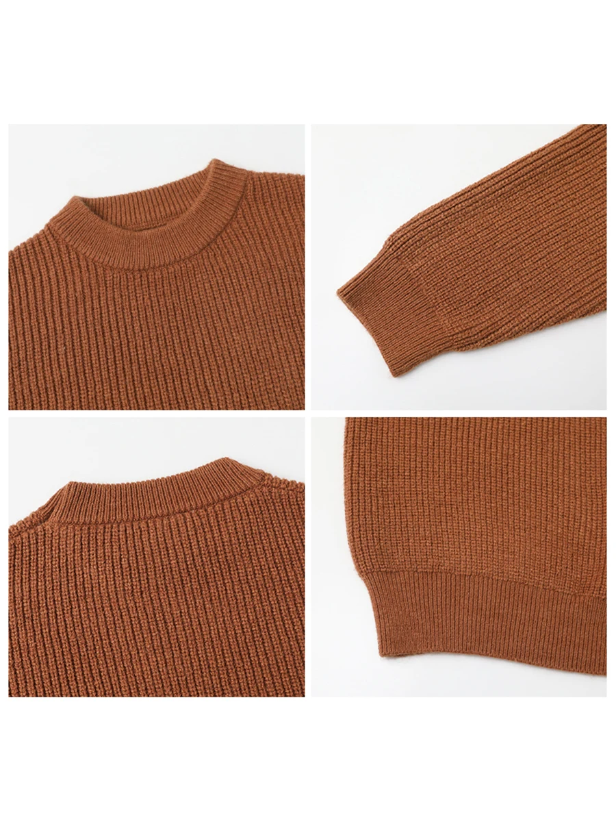 CHIC VEN Women Knitted Sweater Solid O Neck Loose New Korean Pullovers Soft Female Jumpers Autumn Winter 2024 Clothing