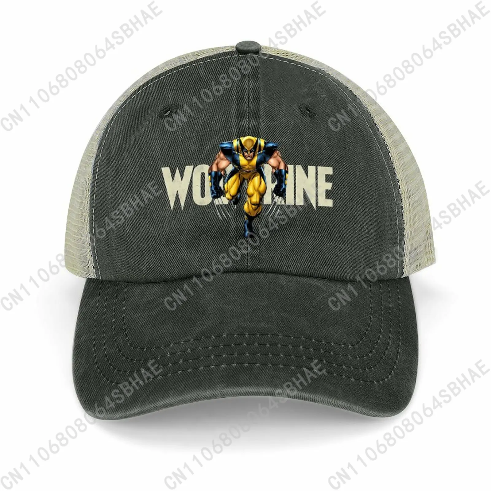 

Marvel Wolverine Mesh Cowboy Hat Hollow Ventilated Summer Cap Men Women Outdoor Sun Hat Adjustable Strap Custom Cosplay