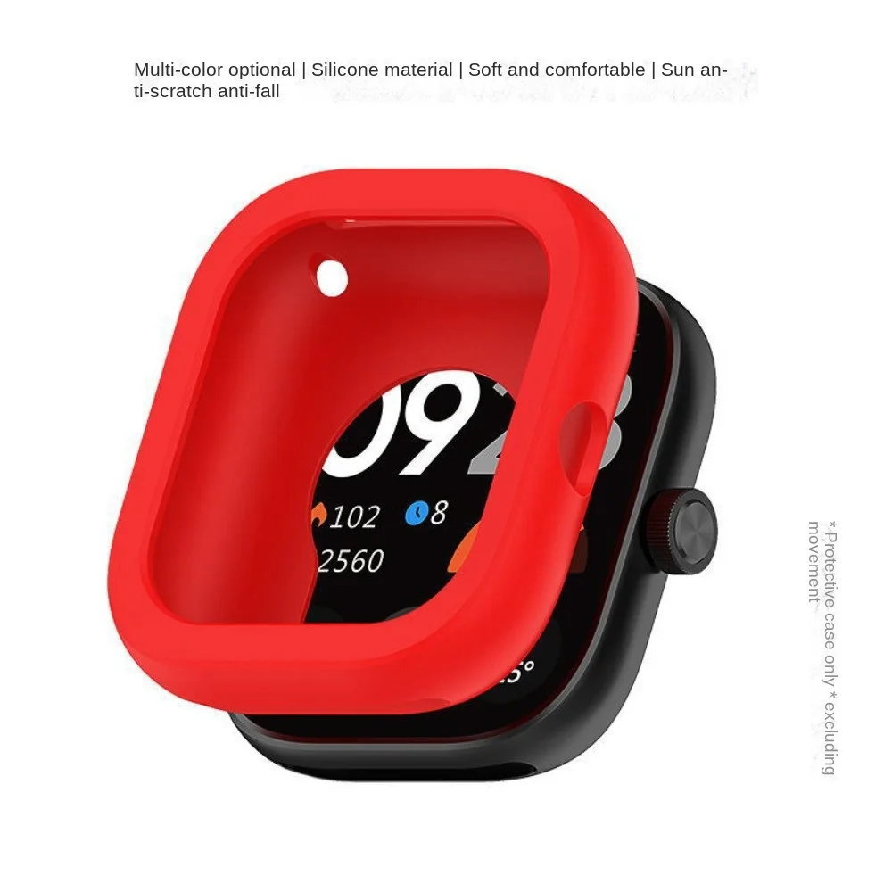 Silikon-Schutzhülle, Sturzprävention, bunte Schale, Stoßstangenrahmen, stoßfest, kratzfest, für Redmi Watch4